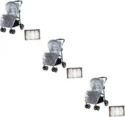 ifundom 3pcs Baby Infant Stroller Net Mesh Cover Protection from Insects Polyester Material 150cm Diameter