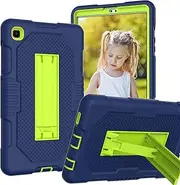 [Cavor] for Samsung Galaxy Tab A7 Lite 8.7 Case 2021 Tablet T220/T225/T227 Case 3 in 1 Heavy Duty Rugged Shockproof Drop Protective Cover with Built-in Kickstand Anti-slip Back Cover (Navy Blue+Olivine)