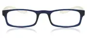 Rectangle Full Rim Plastic Men's Glasses Blue, Size 50 - Lenses Included - Private Health Rebate - Blue Light Block Available - Arise Collective