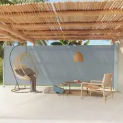vidaXL Patio Retractable Side Awning 200x600 cm Grey