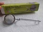 Vintage Metal Tea Spoon Strainer Infuser Spring Squeeze Scissor Style 6” NIP