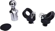 30,000lbs GTW 7500lbs VTW Gooseneck Hitch Ball Kit with 2 Safety Chain Anchors, for 2500 3500 2013-2025, Gooseneck Ball for Truck Bed