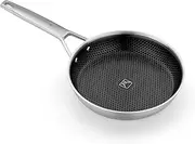 [BRA] Hybrid Cell Non-Stick 18/10 Stainless Steel Frying Pan (28cm) Durable Stainless Steel Non Stick Frying Pan with Aluminium Inner Ideal for Induction Hobs.