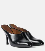 [Khaite] Khaite Colt 100 leather mules AU 11 black