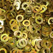 (1,000) 5/16" F436 Structural Flat Washer Grade 8 Thru-Hardened SAE Yellow Zinc