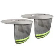 2 Pcs hat visor Neck Protector Sun Hard Hat Visor Full Brim Reflective Summer