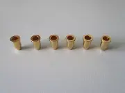 6x Gold Guitar String Through Body Ferrule 1/4" String Ferrules for Telecaster