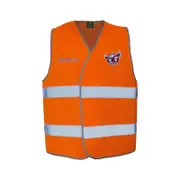 Manly Warringah Sea Eagles NRL Hi Viz Work Vest With Reflective Tape Orange