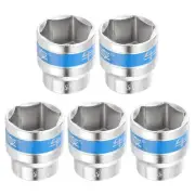 5pcs 1/2 Inch Drive 6-Point Socket 30mm CR-V Metric Shallow Socket for Repairs