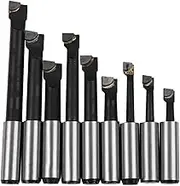 9Pcs Durable Hard Alloy Shank Boring Bar Set Carbide Tipped Bars 12Mm for 2 Inch 50Mm Boring Head for Lathe Milling Boring Tool