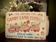 Candy Land Candyland Express Metal Sign - 8” x 12” - NEW