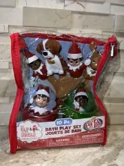 Elf On the Shelf 10pc Playtime Bath Set w Finger Puppets & Squirters XMAS NEW