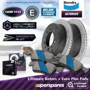 Bendix Rear ULT Rotors Euro+ Pads for Audi A3 8P1 8PA 8P7 Hatchback Convertible