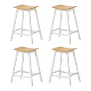 4x Bar Stools Wooden Chairs Oak