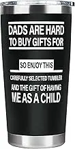 Father's Day Birthday Christmas Tumbler for Dad from Daughter Son,Dad Tumbler Gifts,Dad Travel Coffee Mug, Dad Drinking Cup, Vacuum Insulated Stainless Steel Tumbler 20oz