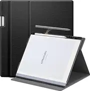 Case for Remarkable 2 Paper Tablet- Multi-Viewing Adjustable Folding Book Folio Cover - with Built-in Pen Holder - for 10.3" (Black)