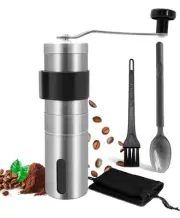 Manual Burr Coffee Grinder Portable Hand Coffee Bean Grinder with Adjustable ...