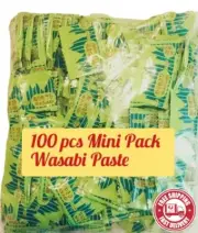 Mini Pack Wasabi Paste 100 pcs. Serve For Sashimi & Sushi, Or Add Zest To Dishes