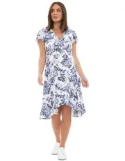 [Ripe] Georgia Tie Front Dress in White