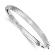 Sterling Silver Textured Hinged Bangle