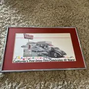 In N Out Burger 40 Years Drive Through Lap Map Framed