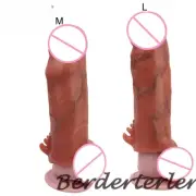 Realistic Silicone Penis Sleeve Male Enlarger Hollow With Anti-drop For Men