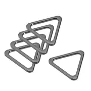 Metal Triangle Ring Buckle 25mm(0.98") Inner Width for DIY Dark Gray 10pcs