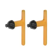 Chuck Key 8mm 11 Teeth for 3-16mm Drill Chuck Yellow 2pcs