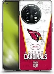 Head Case Designs Officially Licensed NFL Banner Arizona Cardinals Logo Art Soft Gel Case Compatible with OnePlus 11 5G