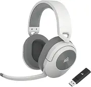 CORSAIR HS55 Wireless Gaming Headset - Low-Latency 2.4GHz Wireless or Bluetooth®, Dolby® Audio 7.1 Surround Sound, Lightweight, Omni-Directional Microphone, On-Ear Audio Controls - White