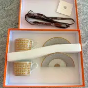 ☆BRAND NEW☆ HERMES Mosaique au 24 tea cup and saucer set/ Gold