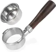 58Mm Bottomless Portafilter with Double Shot Filter Basket & Wood Handle for Bre