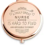 Nurse Gift Women, Personalized Compact Mirror, Unique Appreciation Gifts for Nurse