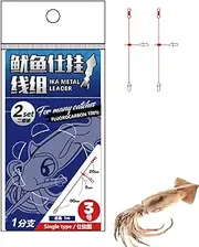 Fishing Leader Kit | Practical Saltwater Lines Wire Leader Squid Leader | Sturdy Fishing Lure Wire Saltwater Fishing Gear for Boat Sea Fishing