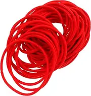 Baluue 100pcs Ponytail Holders Hair Bands for Girls Elastic Hair Ties Red Hair Bobbles for Boys and Girls Stretchy Hair Elastics Ties for Parties Daily Life