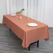 TERRACOTTA 60x102" RECTANGLE POLYESTER TABLECLOTH Wedding Kitchen Catering