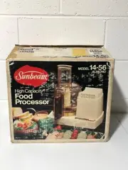 Sunbeam 14-56 14056 Vintage High Capacity Food Processor NEW IN BOX NOS Almond
