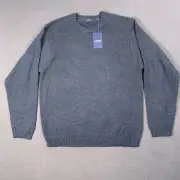 Arrow Sweater Men’s Large Gray Argyle Crew Casualcore Preppy Grey New NWT