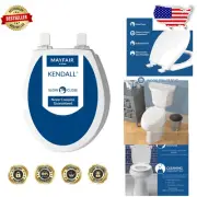 Premium White Round Toilet Seat with Soft Close & Easy Clean Hinges - Kendall