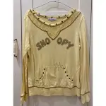 【SNOOPY  史努比】少女上衣/衣服-淺黃色 史努比