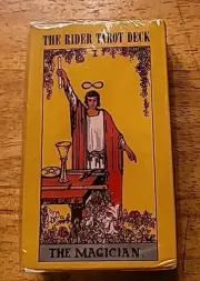 The Rider Waite Tarot Deck Beginners Light Yellow New Sealed W/ Booklet