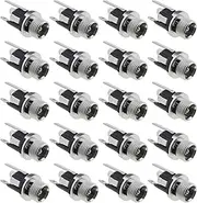 eMagTech 20Pcs DC Power Jack Socket Panel Mount Female Connector Replacement DC Mains Socket with Thread Accessories for Laptop Computer Televisions Etc.