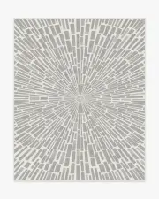 245' x 305' | Machine Washable Runner Rug | Kid & Pet Friendly | Indoor Rug | Jonathan Adler Gala Silver Grey Rug | Ruggable