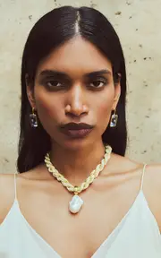 [Lizzie Fortunato] Woven Collar In Sandbar