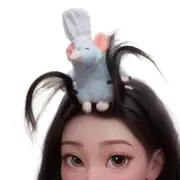 Women Cute Mouse Cartoon Animal Ratatouille Plush Toy Band Head Band Cosplay Props Halloween Halloween Christmas Costume Pumpkin