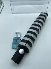 Black White Stripe SkyTech FOLDING UMBRELLA RT-852 RAINTECH Automatic Mini