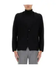 Lardini Textured Knit Jacket Sweater Black