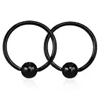 2pcs. 18G 1/2" 4m Ball Anodized Surgical Steel Captive Bead Ring Earring Labret