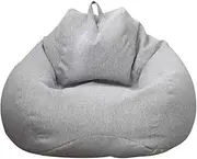 Bean Bag Chair Cover Unfilled Lazy Recliner Bean Bag Storage Chair Cover Solid Color Simple Design Recliner Adults & Kids 70x80cm (Dark Grey -100x120cm)