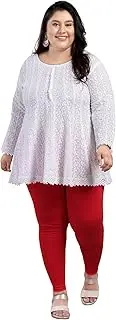 [DREAM & DZIRE] Womens Rayon Cotton White Colour Short Kurti In Small and Plus Size.